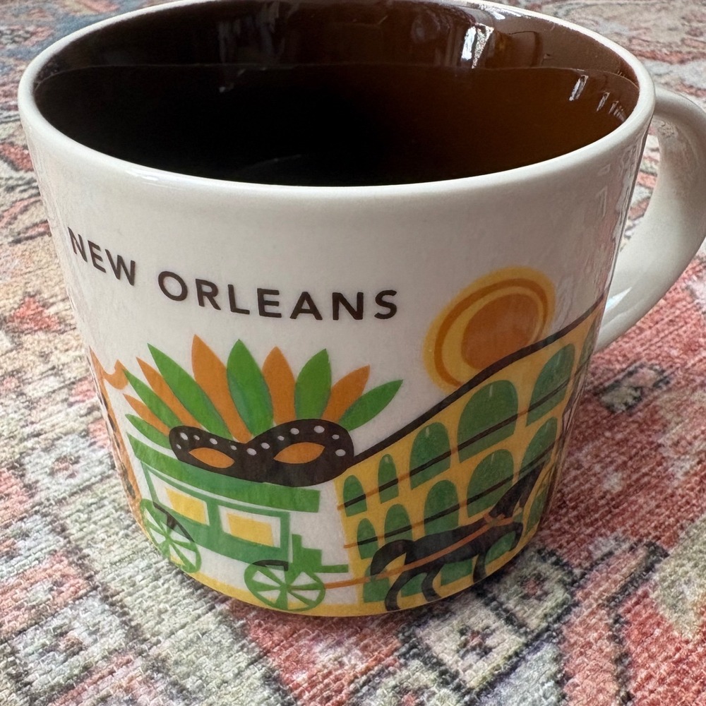Starbucks New Orleans You Are Here Collection Coffee Mug 14oz Ceramic 2015 Brown